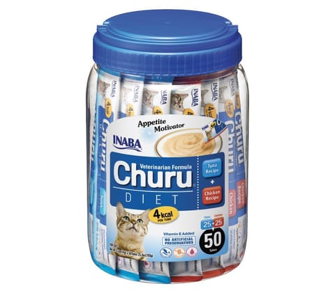 ⁨INABA Churu Diet Chicken and Tuna - cat treats - 50x14 g⁩ at Wasserman.eu