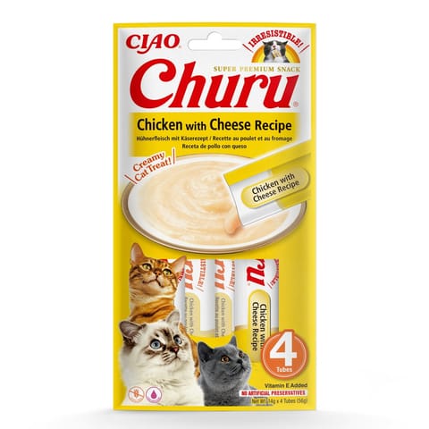 ⁨INABA Churu Chicken with cheese - cat treats - 4x14 g⁩ at Wasserman.eu