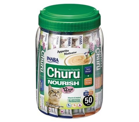 ⁨INABA Churu Nourrish Chicken and Tuna - cat treats - 50x14 g⁩ at Wasserman.eu