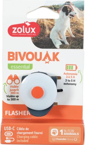 ⁨ZOLUX Zawieszka do obroży BIVOUAK niebieska na USB⁩ w sklepie Wasserman.eu