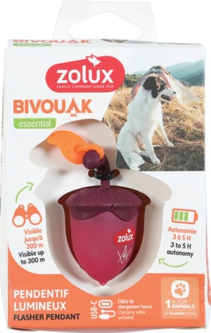 ⁨ZOLUX Zawieszka do obroży BIVOUAK czerw orzech USB⁩ w sklepie Wasserman.eu