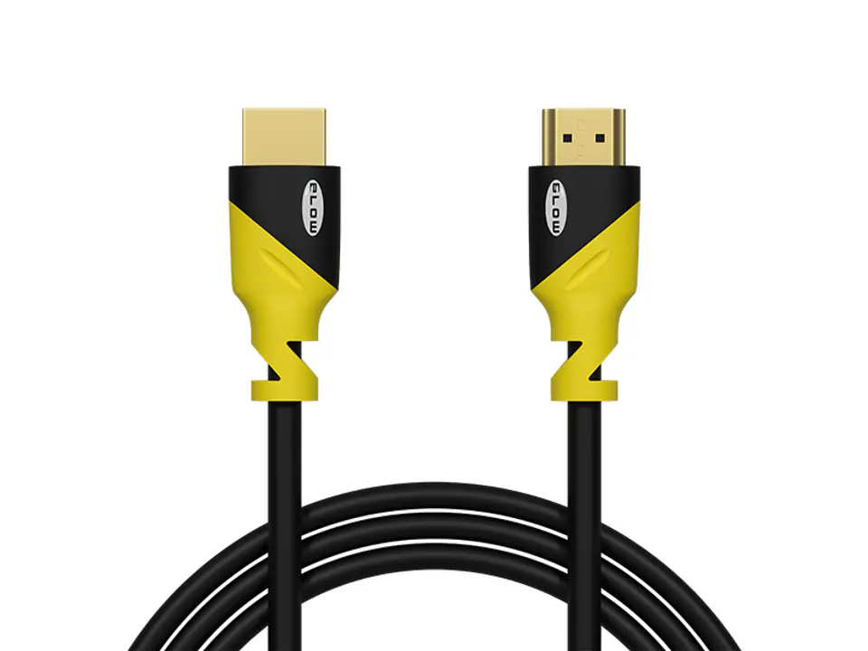 ⁨92-655# Przył.hdmi-hdmi yellow proste 3m 4k⁩ w sklepie Wasserman.eu