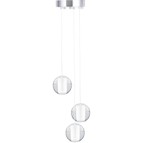 ⁨Pendant lamp STARLIGHT-3 crystal 18 cm (chrome color)⁩ at Wasserman.eu