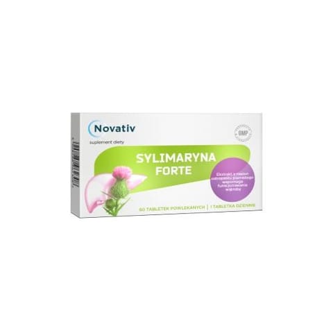 ⁨Novativ Sylimaryna Forte 60 tabletek powlekanych⁩ w sklepie Wasserman.eu