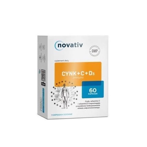 ⁨Novativ Zinc + C + D3 immuno 60 capsules⁩ at Wasserman.eu