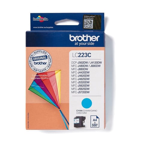 ⁨Brother LC-223C nabój z tuszem 1 szt. Oryginalny Cyjan⁩ w sklepie Wasserman.eu