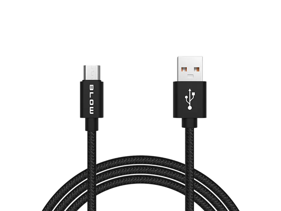 ⁨Przył.USB A - micro B 1,0m BRAID BL⁩ at Wasserman.eu