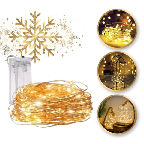 ⁨Światełka lampki na żyłce wewnętrzne 20 LED Ciepłe Białe LAMP25CB⁩ w sklepie Wasserman.eu