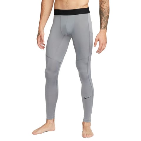 ⁨Spodnie termiczne Nike Pro M FB7952 (kolor Szary/Srebrny, rozmiar L (183cm))⁩ w sklepie Wasserman.eu