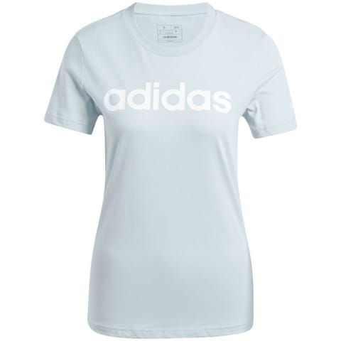 ⁨Koszulka adidas Loungewear Essentials Slim Logo Tee W (kolor Niebieski, rozmiar XS)⁩ w sklepie Wasserman.eu