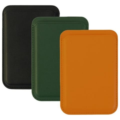 ⁨4smarts Portfel Magnetic Case RFID na karty kredytowe Magcase zestaw 3 szt. (black/green/cognac) 541047⁩ w sklepie Wasserman.eu