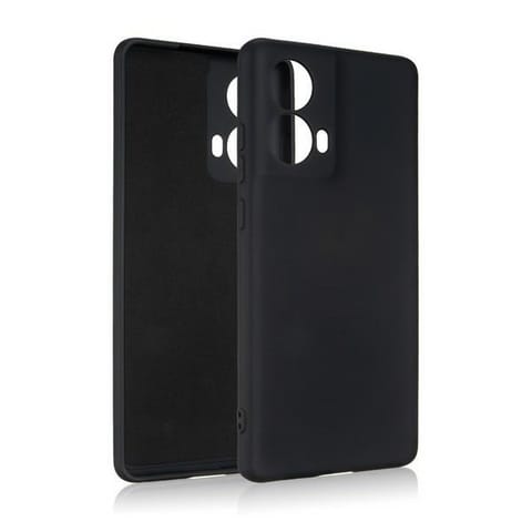⁨Beline Etui Silicone Moto G85 5Gczarny/black⁩ w sklepie Wasserman.eu