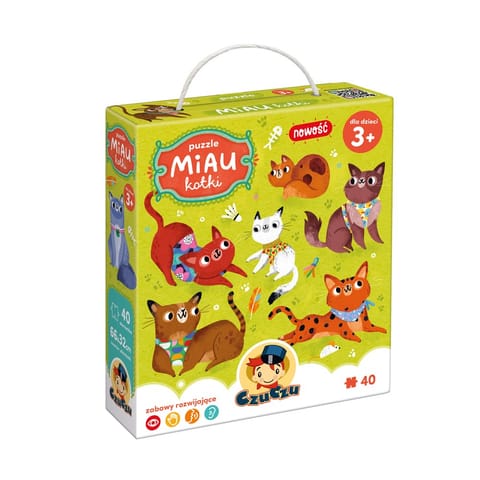 Puzzle 40 elementów Miau - Kotki w sklepie Wasserman.eu