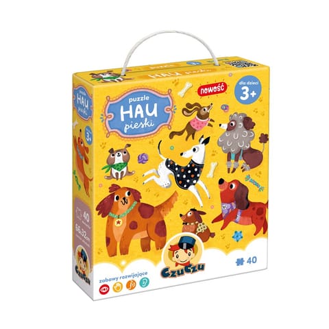 Puzzle 40 elementów Hau - Pieski w sklepie Wasserman.eu
