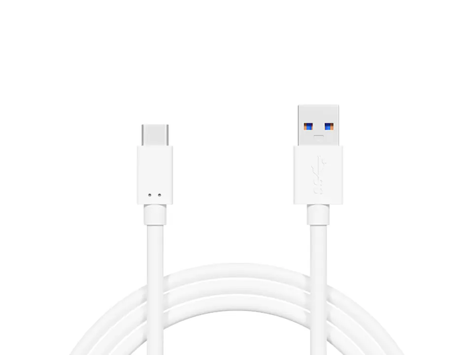 ⁨On-terminal USB 3.0 A - USB-C 1m white BL⁩ at Wasserman.eu