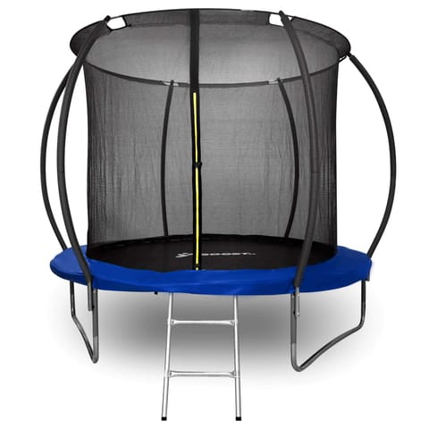 ⁨Trampolina z siatką i drabinką HENZEN 244 cm niebieska FT 8⁩ w sklepie Wasserman.eu