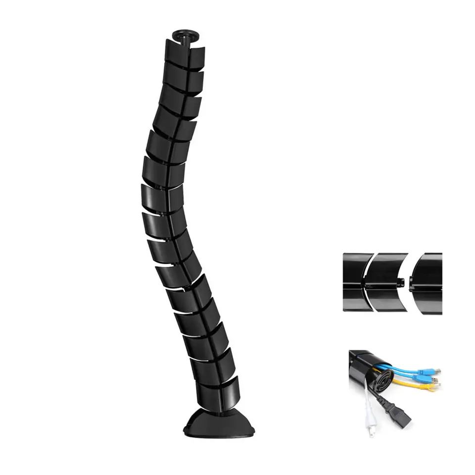 ⁨Cable Organizer Maclean, Grille, For desk, 75cm, Black, MC-768 B⁩ at Wasserman.eu