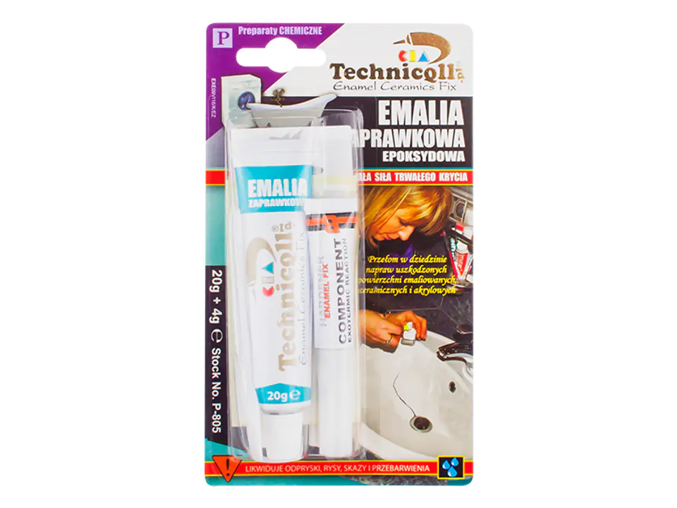 ⁨2464# Emalia zaprawkowa epoksydowa 20g+4g technicqll⁩ w sklepie Wasserman.eu