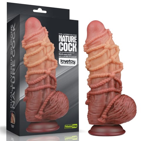 ⁨9.5'' DUAL LAYERED PLATINUM SILICONE COCK WIT⁩ w sklepie Wasserman.eu