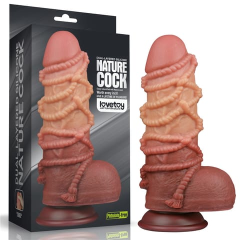 ⁨9.5'' DUAL LAYERED PLATINUM SILICONE COCK WIT⁩ w sklepie Wasserman.eu