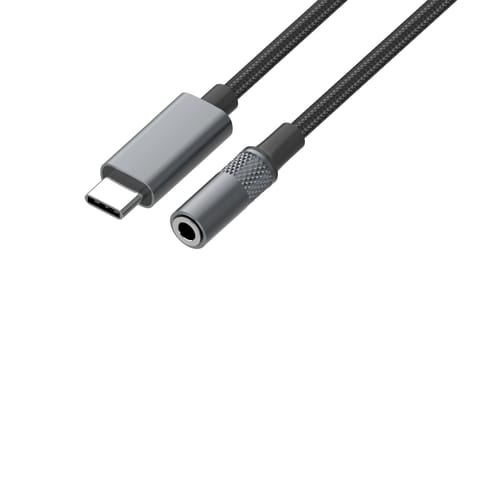 ⁨Adapter przejście USB-C na Jack 3,5mm z DAC szary⁩ w sklepie Wasserman.eu