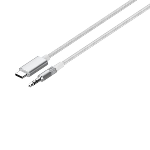 ⁨Kabel adapter DAC z USB-C na Jack 3,5mm 2m biały⁩ w sklepie Wasserman.eu