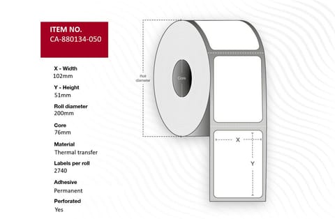 ⁨Capture Label 102 x 51mm, Core 76mm,⁩ w sklepie Wasserman.eu