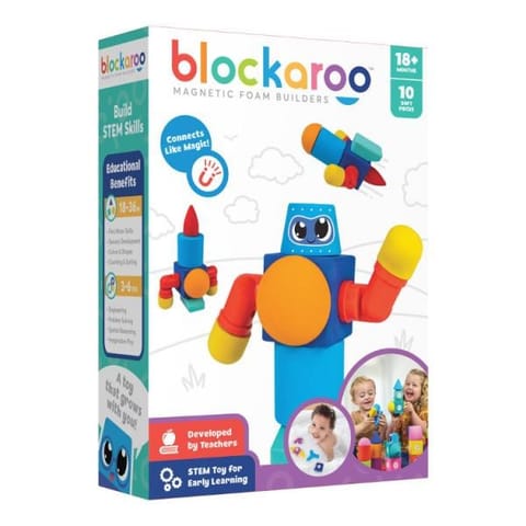 ⁨Blockaroo Small Robot Set 10pcs. Magnetic Blocks⁩ at Wasserman.eu