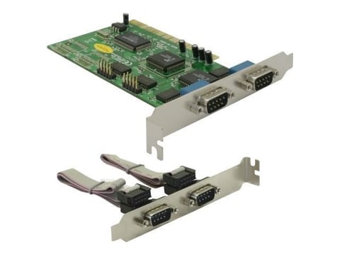 ⁨DELOCK Karta PCI 4x D-Sub9 zew.⁩ w sklepie Wasserman.eu