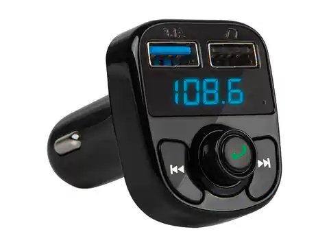 ⁨Transmiter FM Bluetooth T-01 2x USB⁩ w sklepie Wasserman.eu