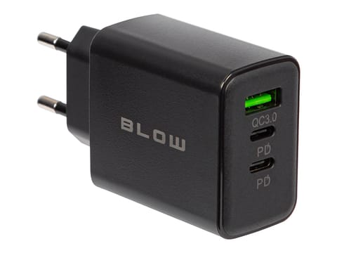 ⁨Ładowarka sieciowa Blow gniazdo USB + USB-Cx2 QC+PD 40W⁩ w sklepie Wasserman.eu