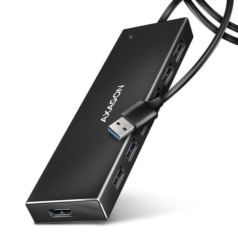 ⁨AXAGON HUE-F7A, HUB 7- port USB 3.2 Gen 1 ALU⁩ at Wasserman.eu