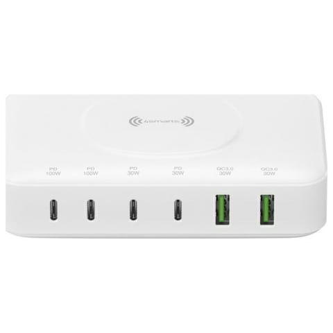 ⁨4smarts Stacja ładująca 7w1 100W         z ładowaniem bezprzewodowym biały/white 540570⁩ w sklepie Wasserman.eu