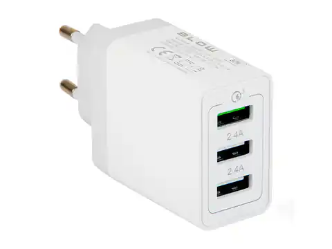 ⁨Network charger. with gn. USBx3 QC3.0 30W⁩ at Wasserman.eu
