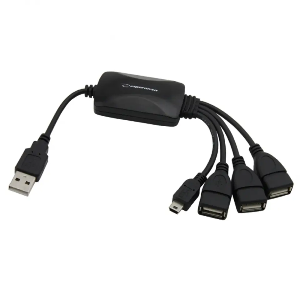 ⁨EA114 Esperanza usb 2.0 hub 3 porty usb + 1 port mini usb⁩ w sklepie Wasserman.eu