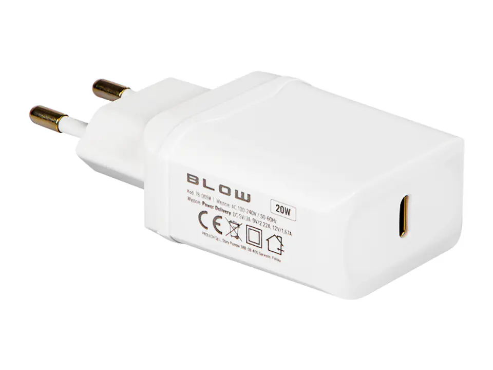 ⁨76-009# Ładowarka siec. z gn.usb-c pd 20w⁩ w sklepie Wasserman.eu