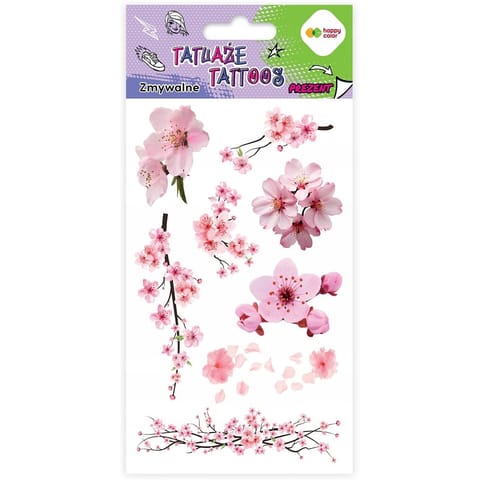 ⁨Naklejki TATUAŻE zmywalne SAKURA 100x200mm HA 4261 1020-UN01 Happy Color⁩ w sklepie Wasserman.eu