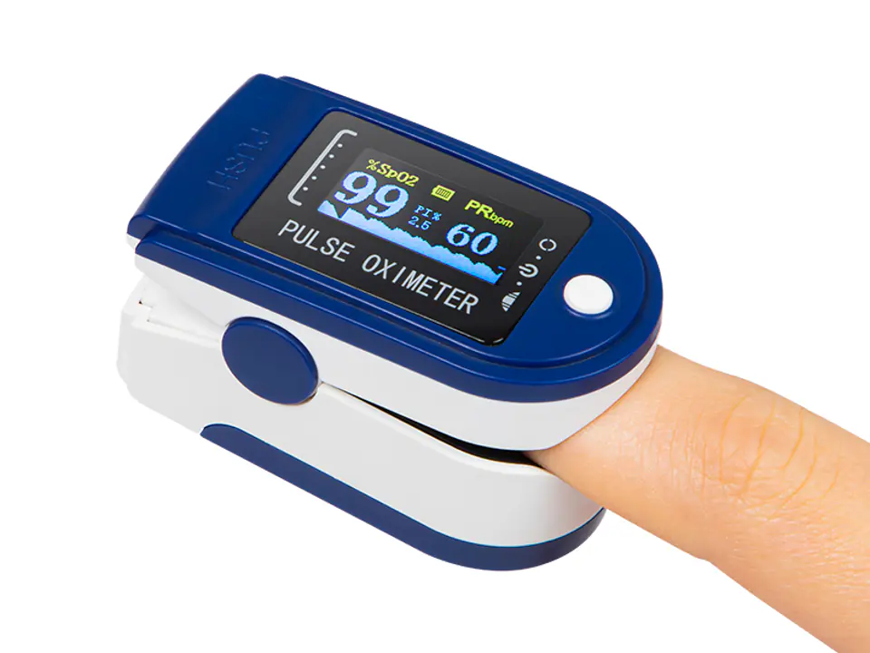 ⁨Pulsoksymetr napalcowy Pulsometr C101H1 Blue`⁩ w sklepie Wasserman.eu