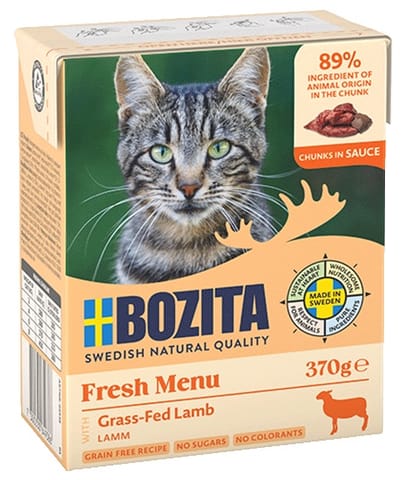 ⁨Bozita z Jagnięciną kawałki w sosie kartonik 370g⁩ w sklepie Wasserman.eu