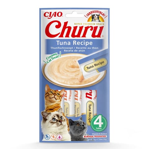 ⁨INABA Churu Tuna Recipe - cat treats - 4x14 g⁩ at Wasserman.eu