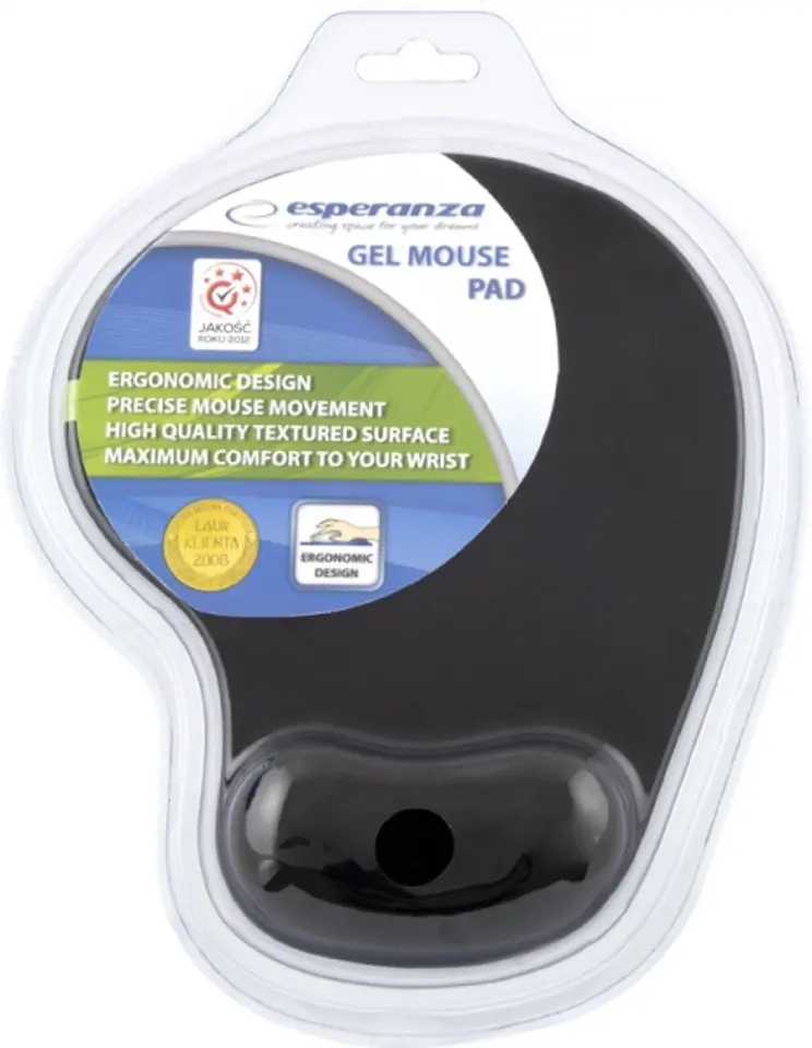 GEL MOUSE PAD EA137K BLACK 230x190x20mm at Wasserman.eu