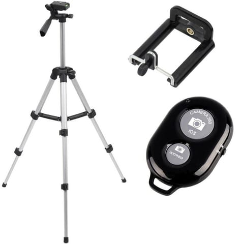 ST5C Photo tripod 130 cm + remote control + handle at Wasserman.eu