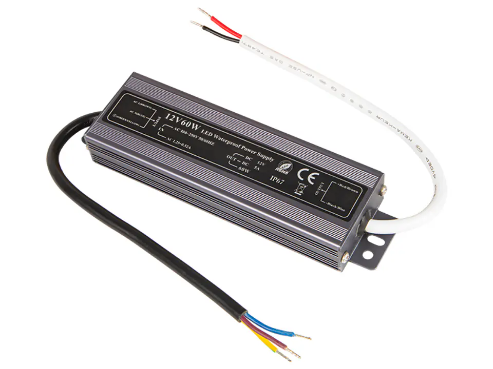 Power supply for LED systems 12V/ 5A 60W at Wasserman.eu