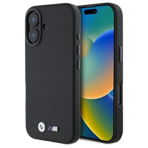 ⁨BMW BMHCP16S23PUFWC iPhone 16 6.1"        czarny/black hardcase Carbon Wrapped Metal⁩ w sklepie Wasserman.eu