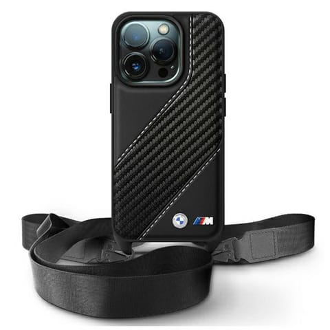 ⁨BMW BMHCP16X23PSCCK iPhone 16 Pro Max     6.9" czarny/black hardcase M Edition Carbon Stripe & Strap⁩ w sklepie Wasserman.eu