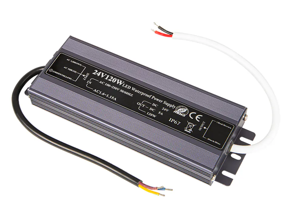Power supply for LED systems 24V/ 5A 120W at Wasserman.eu