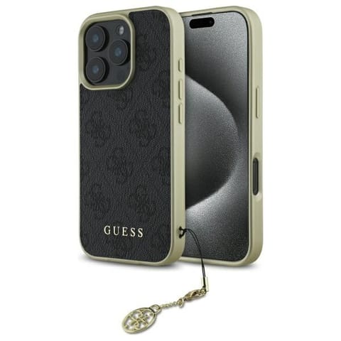 ⁨Guess GUHCP16XGF4GGR iPhone 16 Pro Max    6.9" czarny/black hardcase 4G Charms Collection⁩ w sklepie Wasserman.eu