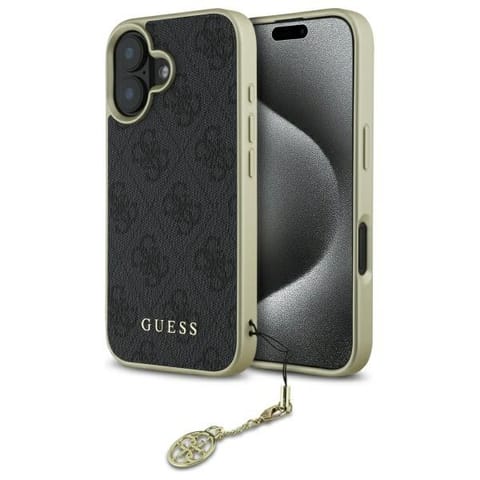 ⁨Guess GUHCP16MGF4GGR iPhone 16 Plus 6.7"  czarny/black hardcase 4G Charms Collection⁩ w sklepie Wasserman.eu