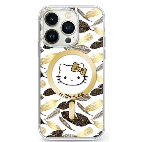 ⁨Hello Kitty HKHMP16XHGLEH iPhone 16 Pro   Max 6.9" biały/white hardcase IML Golden Leaves MagSafe⁩ w sklepie Wasserman.eu