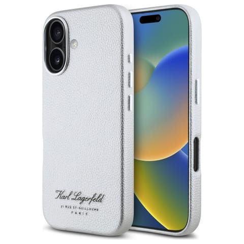 ⁨Karl Lagerfeld KLHCP16SPGWCMKHG iPhone    16 6,1" hardcase szary/grey hotel RSG⁩ w sklepie Wasserman.eu